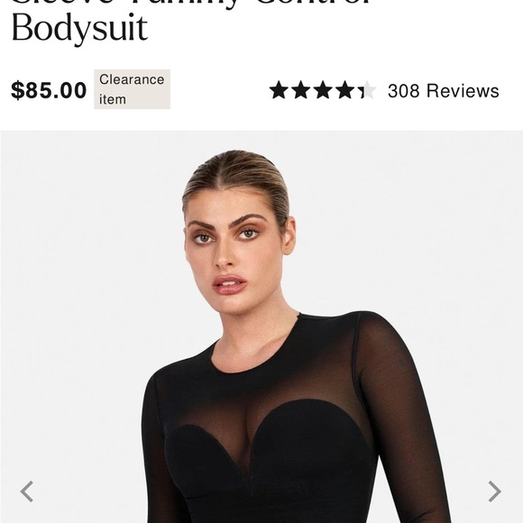 Populish Black Long Sleeve Bodysuit - Picture 2 of 2